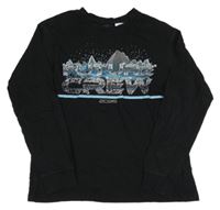 Čierne tričko s nápisom H&M