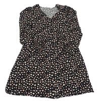 Čierne šaty s kvietkami Primark