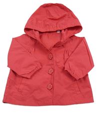 Ružová šušťáková jarná bunda s kapucňou Fagottino