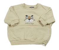 Béžová oversize mikina se zvířátkem Next