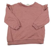 Ružová mikina s volánikmi H&M