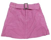 Ružová menšestrová sukňa s opaskom Primark