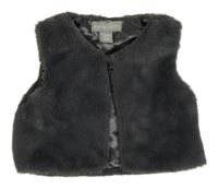 Sivá kožušinová podšitá vesta Primark