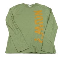 Khaki tričko s nápisom Cocodrillo