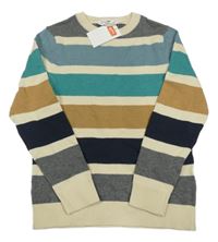 Nové - Barevný pruhovaný svetr H&M