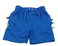 Safírové teplákové kraťasy s dinosaurem Pep&Co.