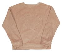 Svetloružová plyšová mikina s 3D jednorožcom Matalan