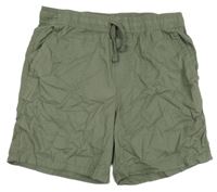 Khaki plátenné kraťasy Primark