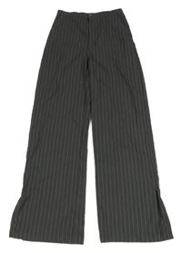 Šedé wide leg kalhoty s proužky H&M
