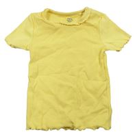 Žlté rebrované tričko F&F
