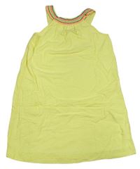 Žlté letné šaty s výšivkou H&M