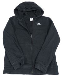 Černá propínací mikina s logem a kapucí Nike
