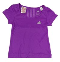 Purpurové funkčné športové tričko Adidas