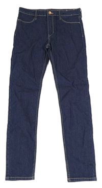 Tmavomodré skinny fit rifle H&M