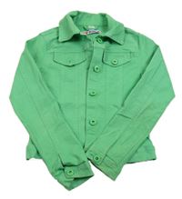 Zelená rifľová crop bunda