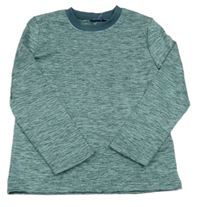 Petrolejovo-mentolové melírované thermo tričko lupilu