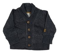 Tmavomodrá melírovaná prepínaci mikina H&M