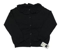 Nové - černý propínací svetr s límečkem St. Bernard