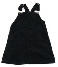 Černé manšestrové šaty PRIMARK