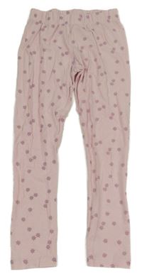 Svetloružové legíny s kvetmi MANGUUN