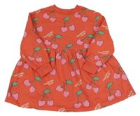 Červené teplákové šaty s třešničkami M&S