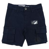 Nové - tmavomodré cargo skinny kraťasy Matalan