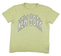 Svetložlté tričko s nápisom TOM TAILOR