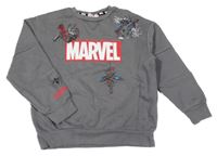 Tmavosivá mikina so Spider-many a logom PRIMARK