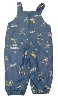 Petrolejové nepromokavé laclové podšité kalhoty s Mickey a Donaldem a Plutem PRIMARK