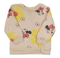 Svetloružová kvetovaná mikina s Minnie Primark
