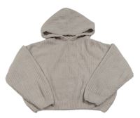 Pudrový crop sveter s kapucňou Matalan