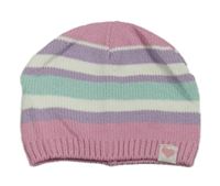 Ružovo-lila-biela pruhovaná čapica