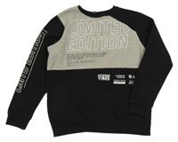 Černo-šedá mikina s nápisem George