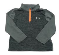 Antracitovo-tmavosivá športová funkčná mikina s logom Under Armour