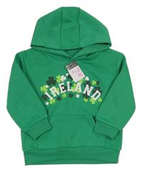 Nové - Zelená mikina s trojlístky a kapucí Primark