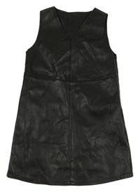 Černé koženkové šaty Tu