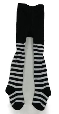 Čierno-biele pruhované pančuchy Primark