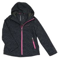 Černá melírovaná softshellová bunda s kapucí C&A