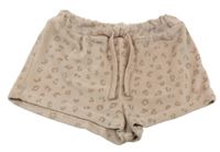 Starorůžové vzorované plyšové kraťasy Jeff&Co