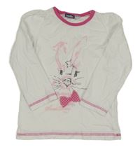 Biele tričko s králikom Lupilu
