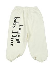 Smetanové polodupky s nápisem Dior