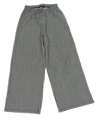 Bielo-čierne vzorované culottes nohavice C&A