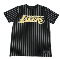 Černo-bílé pruhované basketbalové tričko - LA Lakers - James Primark