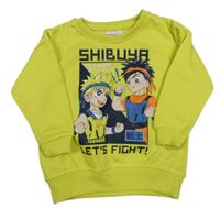 Limetková mikina s kluky Infinity Kids