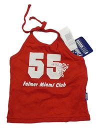 Nové - Červený crop top s číslom