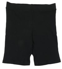 Čierne rebrované elastické kraťasy H&M