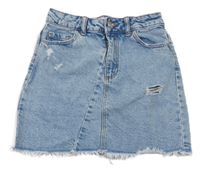 Modrá rifľová sukňa s vyšúchaním Denim Co.