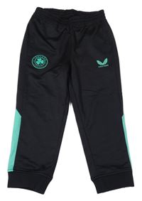 Černo-zelené sportovní tepláky s logem Castore
