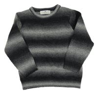 Čierno-sivý pruhovaný sveter H&M
