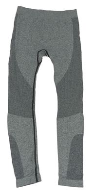 Sivo-tmavosivé spodné funkčné nohavice
